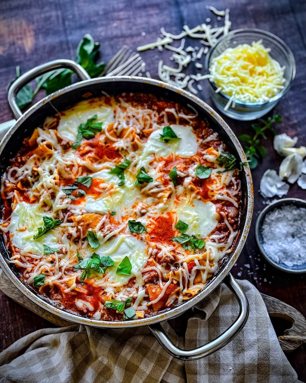 pfannenlasagne rezept