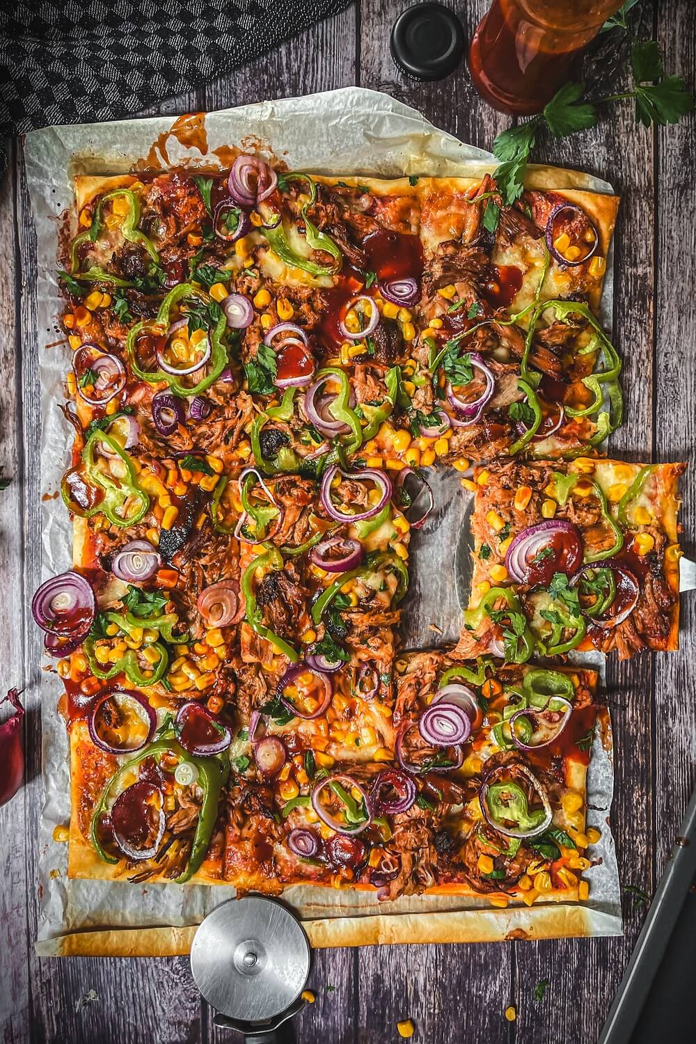 pulled pork pizza rezept