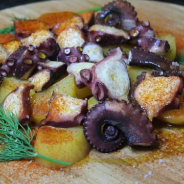 pulpo kochen - die frau am grill