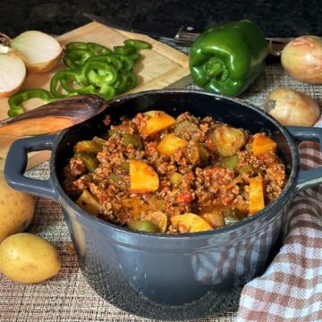 raeubertopf mit hackfleisch - die frau am grill