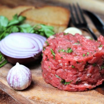 rinder tatar - beef tatar - rezept - die frau am grill