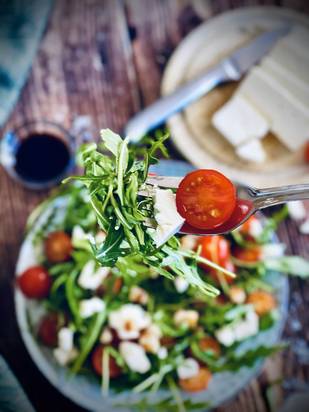 rucola salat mit feta