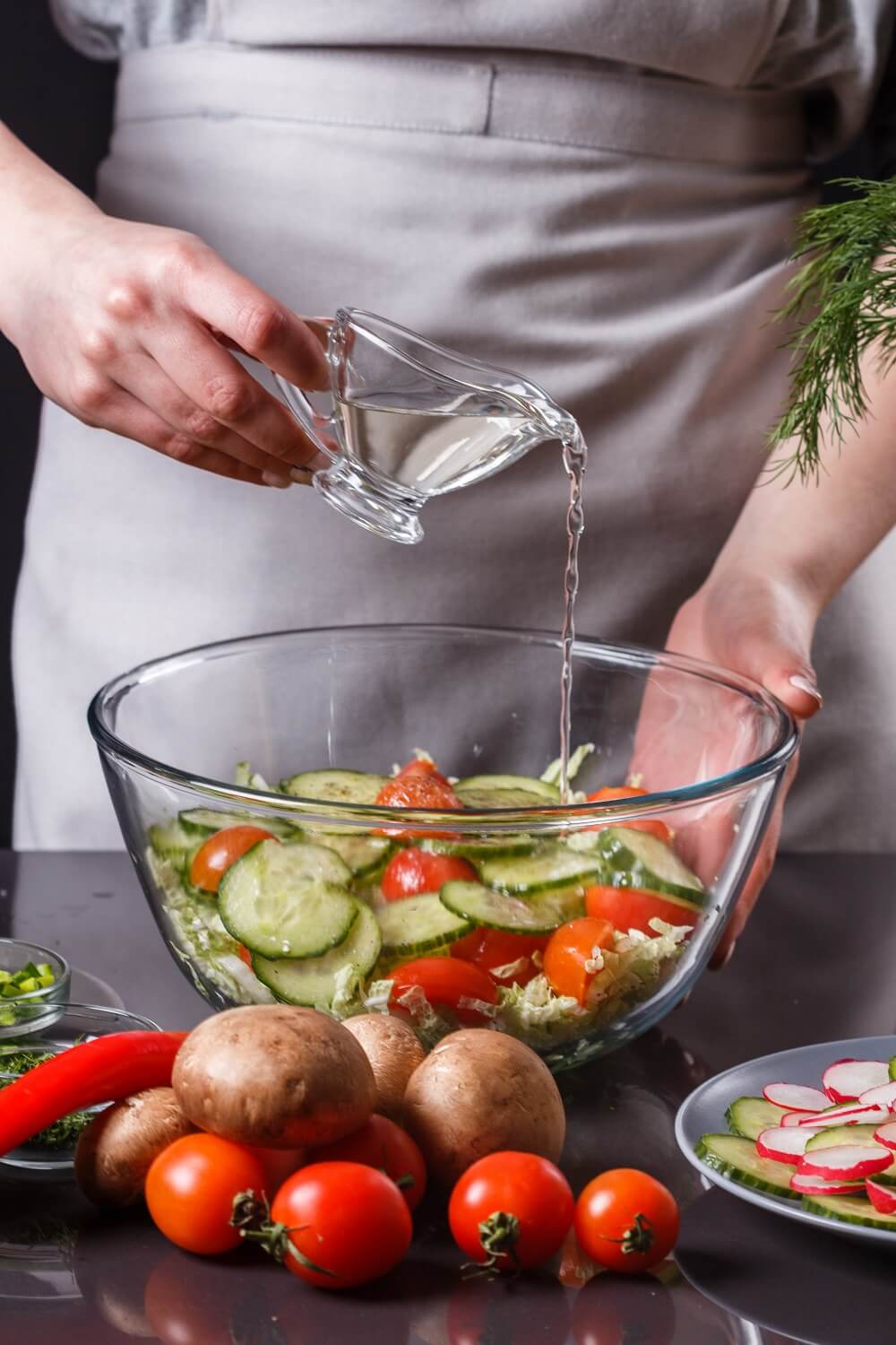 salat essig auswahl