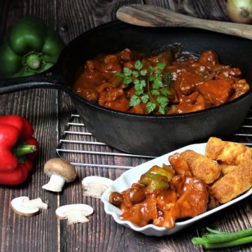 schaschlikpfanne - rezept - die frau am grill