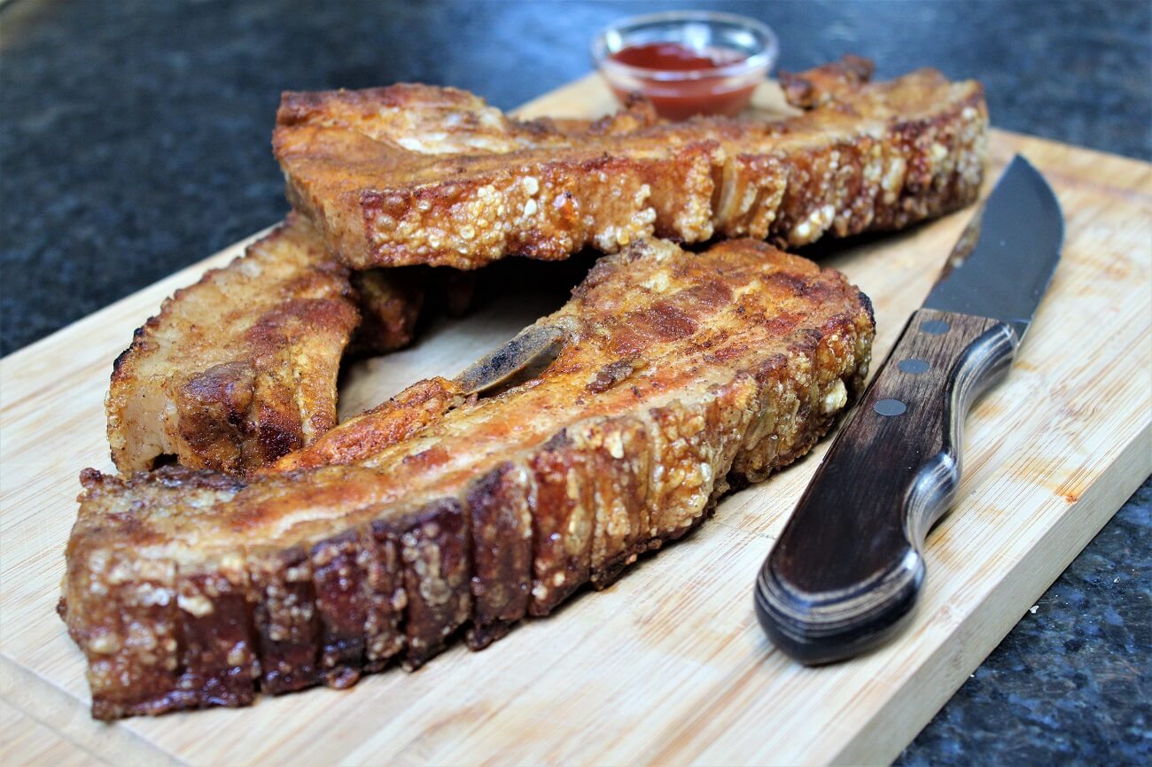 schweinebauch scheiben grillen - die frau am grill
