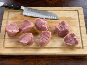 schweinefilet in medaillons geschnitten