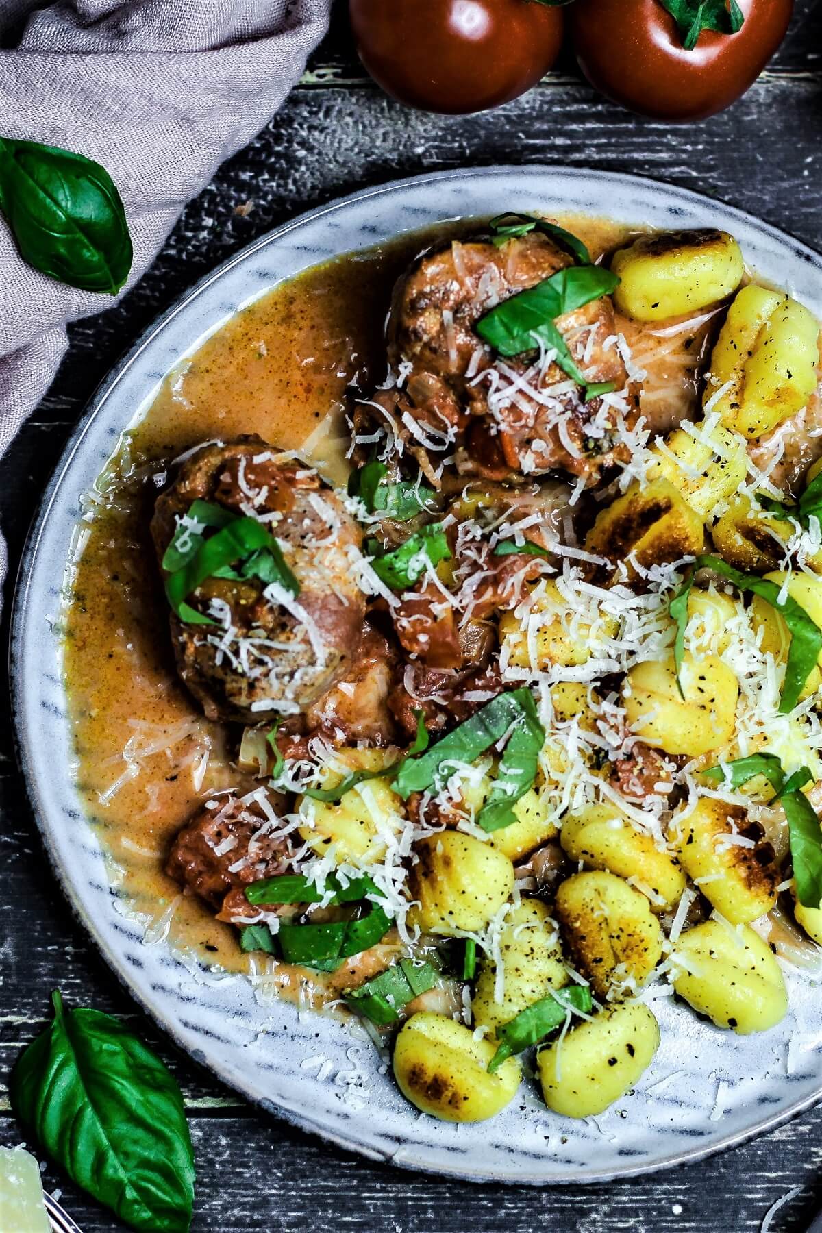 italienisches schweinefilet mit gnocchi