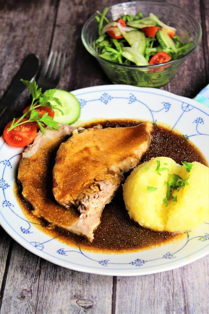 schweinehals braten - die frau am grill