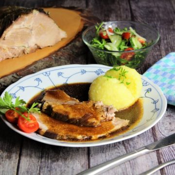 schweinenacken im braeter - rezept - die frau am grill