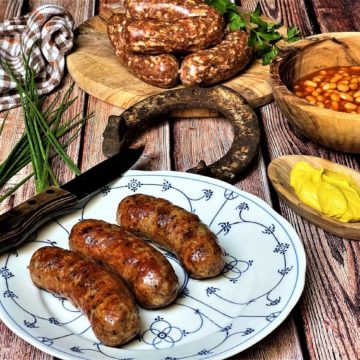 schweinsbratwurst rezept im cowboy stil - die frau am grill