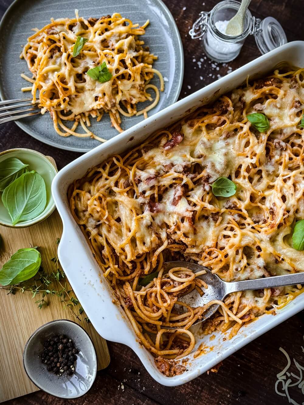 spaghettiauflauf mit hackfleisch