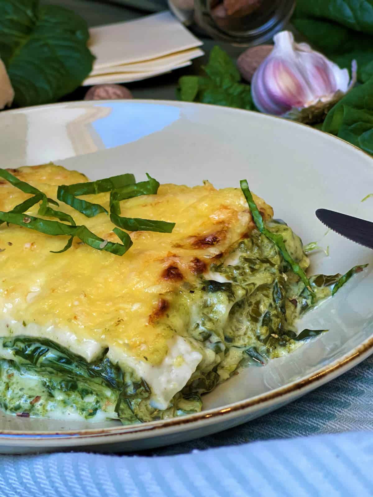 spinatlasagne mit rahmspinat
