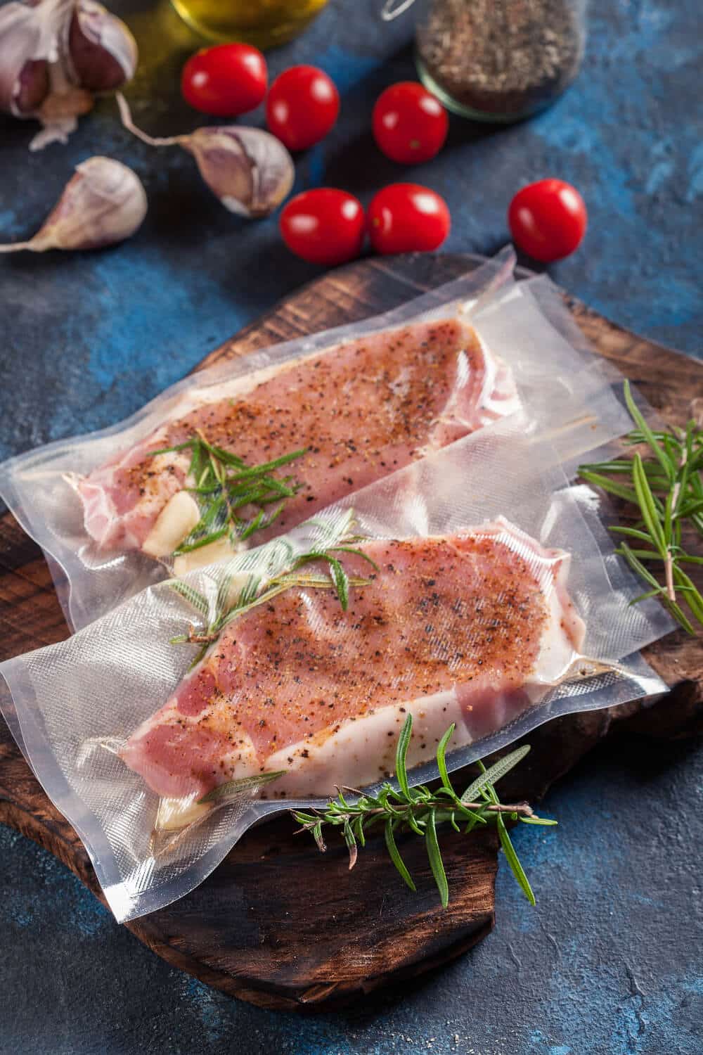 vakummiertes fleisch in marinade