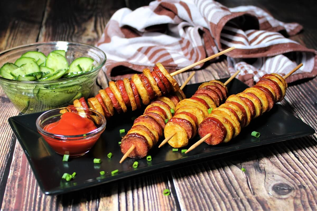 wurst kartoffel spiesse rezept