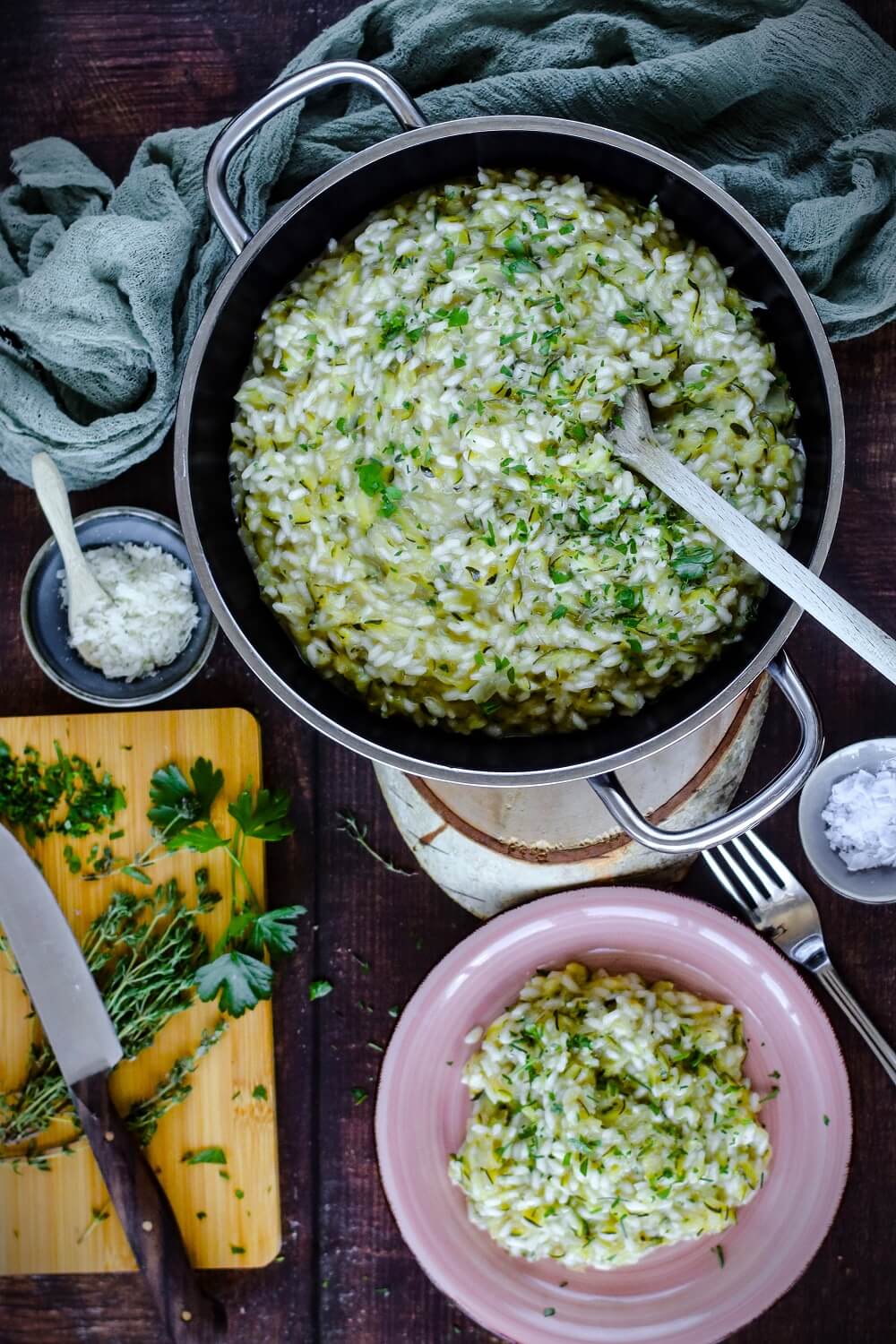 zucchini risotto rezept