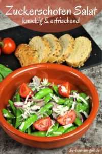 zuckerschoten salat - rezept - pinterest - die frau am grill