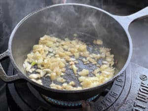 zwiebel w&uuml;rfel anschwitzen